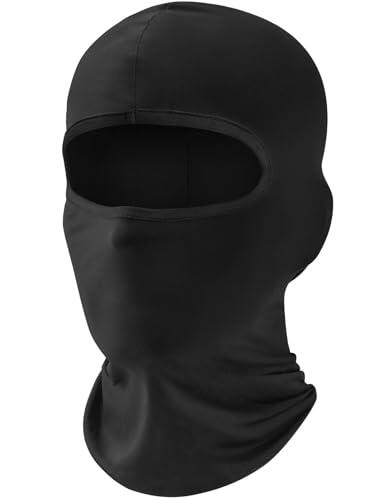 fuinloth Pasamontañas Moto, Balaclava Verano Protector UV Deportes al Aire Libre Hombre y Mujer Negro