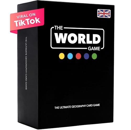 The World Game - Juego de Cartas de Geografía - Juego de Mesa Educativo para Niños, Familias y Adultos, Niñas y Adolescentes - English Version