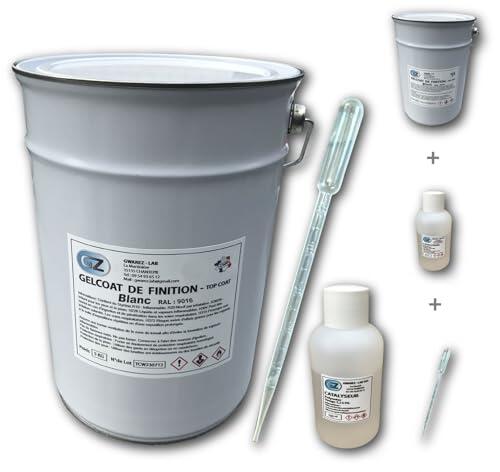 Gelcoat - Gel para barco (5 kg, catalizador y pipeta de dosificación, 10 ml)