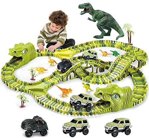 El fascinante mundo de las pistas de dinosaurios y trenes para niños