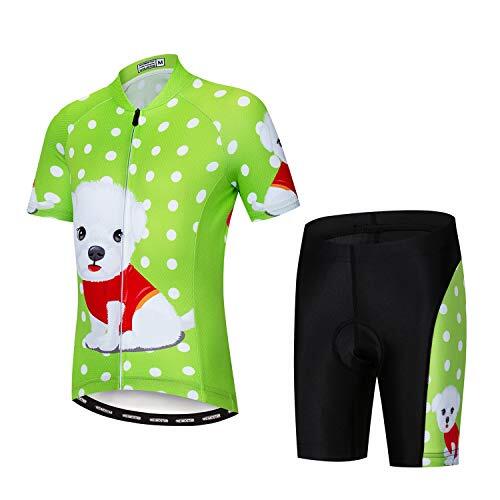 Juego de camiseta de ciclismo para niños, camiseta de bicicleta de manga corta para niños y niñas, diseño de dibujos animados, secado rápido S-XXL
