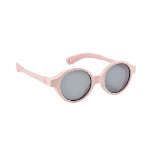 Béaba, Gafas de Sol para Bebé 9-24 Meses, Protección 100% UV - CAT 3, Protección Lateral, Confort Óptimo, Patillas Ajustables 360°, Adaptables a la Vista, Colección Joy Rosa