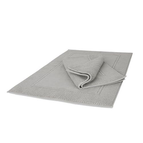 Ruggeri - Juego de 2 Alfombras de Baño 50x80 cm - 100% Algodón Extra Suave - Colección Let's Color! (Gris)