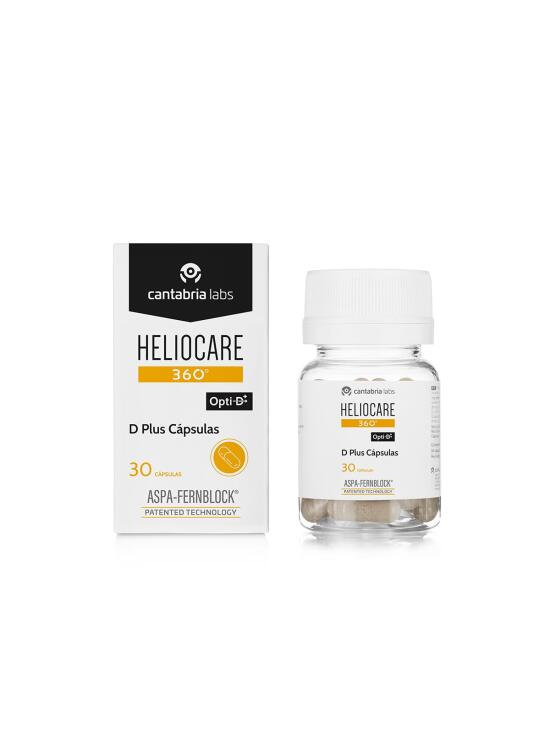 Cantabria Labs - Heliocare 360° D Plus Cápsulas - Protección Solar Oral - 30 Cápsulas - Vitamina D - Para Pieles Muy Claras y Sensibles