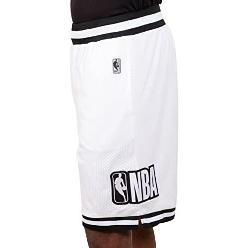 Ultra Game Pantalones Cortos Mash Chrome para Hombre, Hombre, Pantalones Cortos, ZSM9213A, Blanco, S