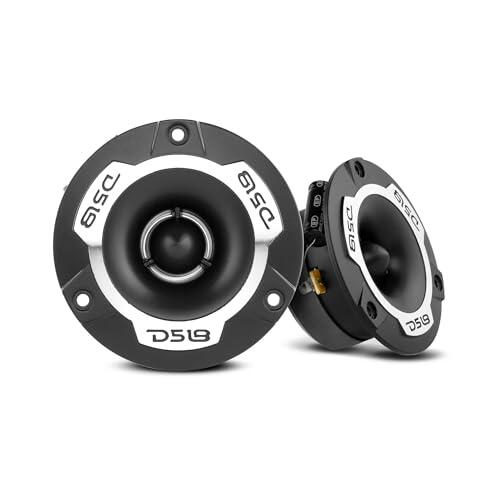 DS 2 tweeters Super Bala DS18 Pro-TWX1, 9,60 cm de diámetro, 120 vatios rms y 240 vatios máx, impedancia de 4 ohmios, 103 db, Puertas de Coche, por par