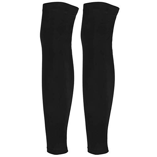 Keenso Mangas Protectoras para piernas con protección Solar, Ciclismo al Aire Mangas largas Antideslizantes para piernas de compresión(Leg Sleeves)