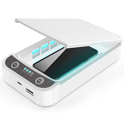 Caja de esterilizador UV, desinfectante de teléfono UV inalámbrico carga teléfono aromaterapia difusor UV desinfección caja esterilizador hogar caja para teléfono, Android, relojes