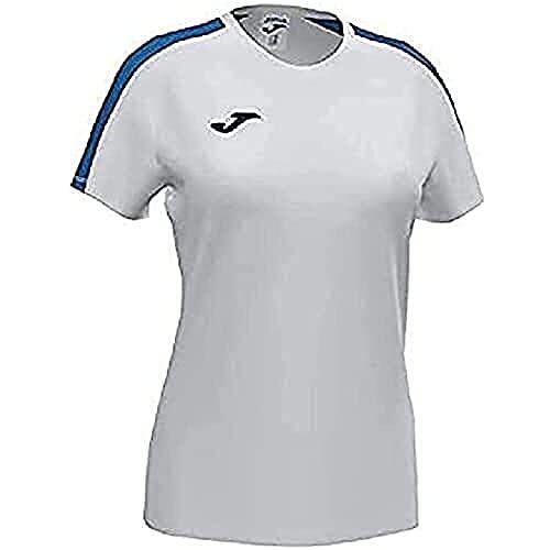 Joma Academy Camiseta Juego Manga Corta, Niñas, Blanco-Royal, XS