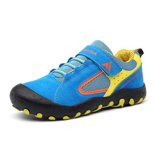 Mishansha Zapatillas de Deporte Niños Ligeras Transpirable Zapatos de Correr Antideslizante Sneakers Azul 25 EU