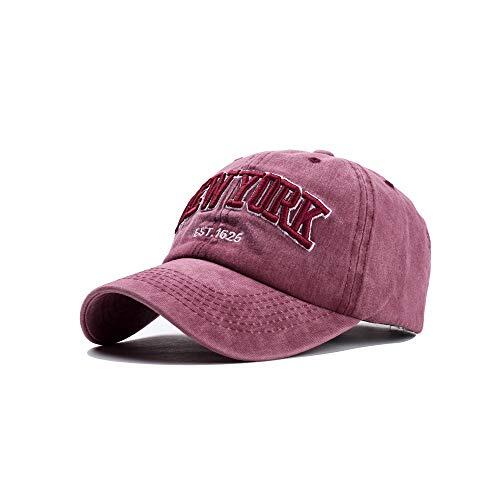 CheChury Vintage Gorra de béisbol Bordado Unisex New York Bordado Sombrero de Baseball Hip-Hop Mode Cap Snapback Ajustable Gorras Deportes para Hombre y Mujer