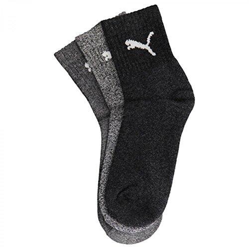 PUMA Calcetines unisex (5 unidades), gris oscuro, gris medio y gris claro, 39-42