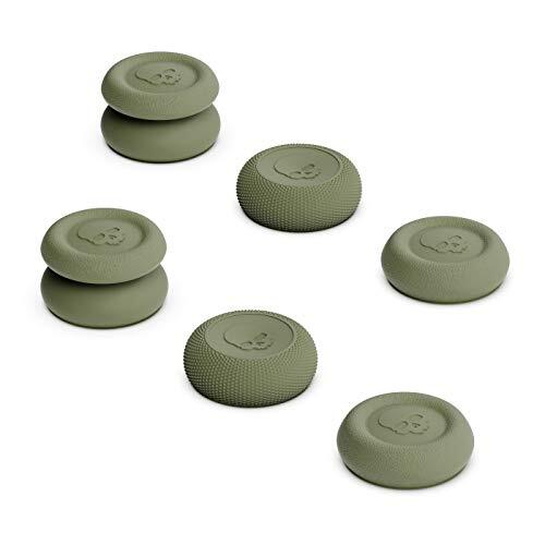 Skull & Co. Skin, CQC and FPS Thumb Grips Joystick Cap Analog Stick Cover for Xbox (XSX/XB1) Controller - OD Green, 3Pairs(6pcs)
