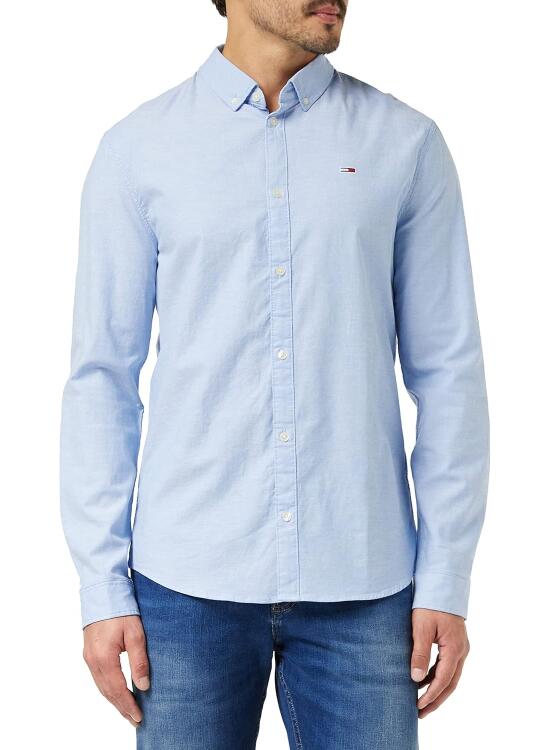 Tommy Jeans Camisa Hombre TJM Slim Manga Larga