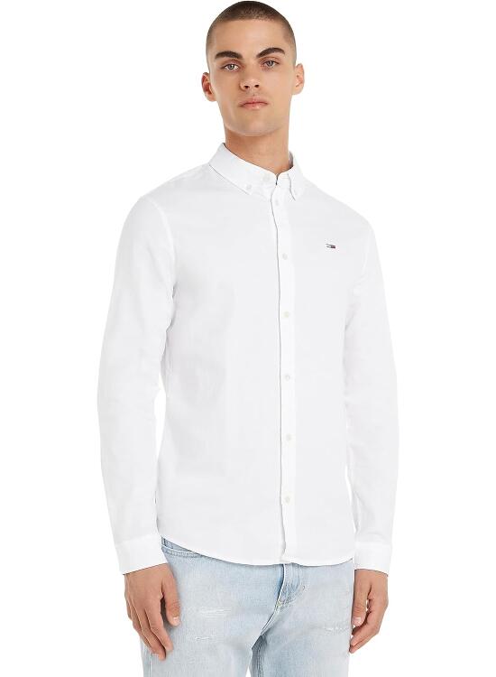 Tommy Jeans Camisa Hombre TJM Slim Manga Larga