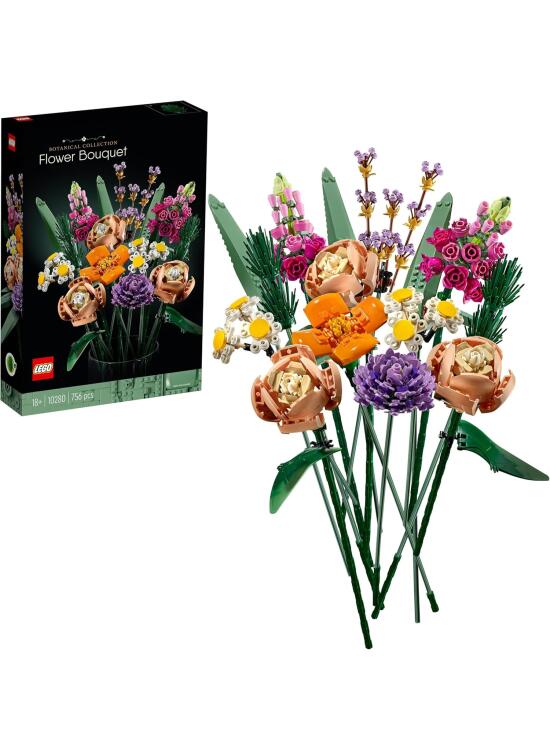 LEGO Botanical Ramo de Flores, Maqueta para Construir para Adultos, Plantas Artificiales Colección Botánica, Regalo para Mujeres y Hombres, Detalle para Madres, Hermanas, Novias y Parejas 10280