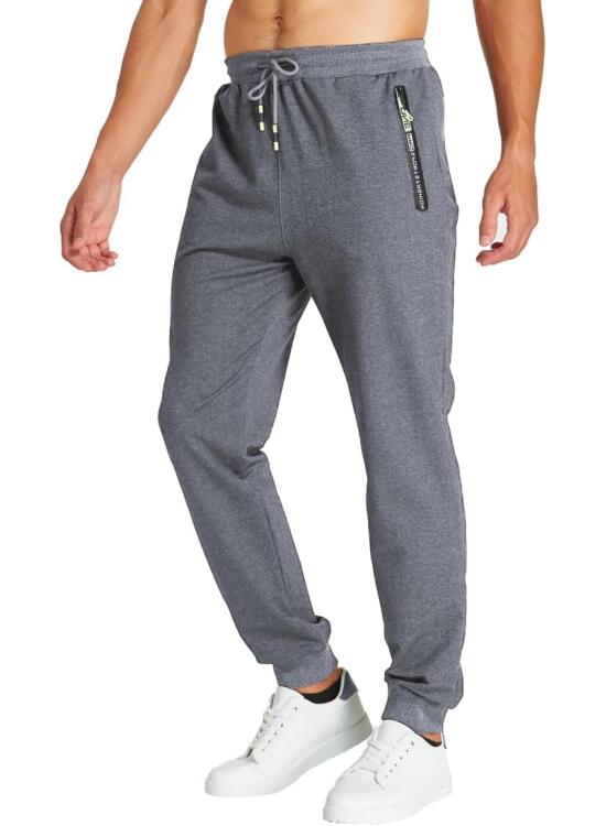 ZOXOZ Pantalones Hombre Casual Pantalones de Chándal Algodón Cintura Elástica
