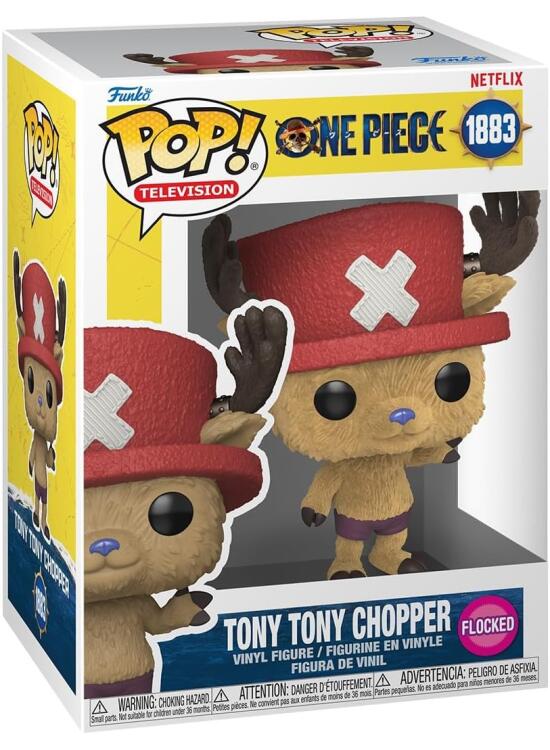 Funko Pop! Television: Netflix - One Piece - Chopper - Flocked - Figura de Vinilo Coleccionable - Idea de Regalo - Mercancía Oficial - Juguetes para niños y Adultos
