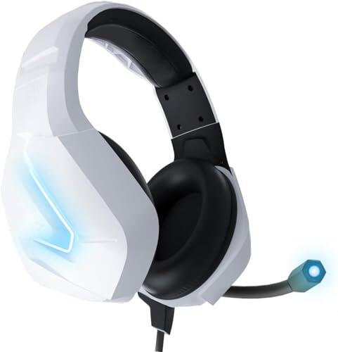 Orzly Auriculares Gaming Compatible con PS5, PS4, PC, Xbox, Nintendo Switch, con microfono, Sonido Premiun RGB Luz LED, cancelación de Ruido - Hornet RXH -20 Siberia Edicion