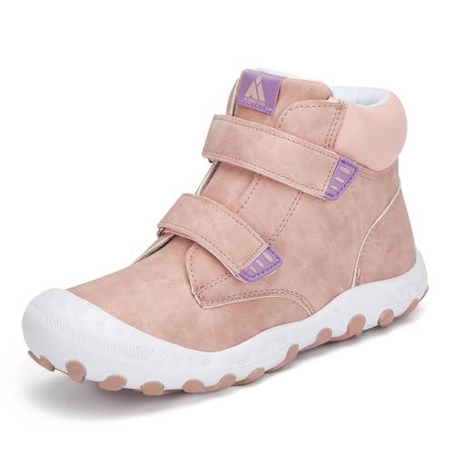 Mishansha Niñas Zapatos de Senderismo Antideslizante Trekking Botas Niña Transpirables Cómodos Montaña Zpatillas Rosa 24 EU