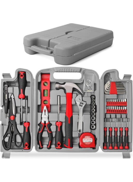 Hi-Spec Juego de Herramientas Básicas de 54 Piezas. Caja de Herramientas Manuales para el Hogar y la Oficina. Kit/Set Ideal para Reparacion, Mantenimiento, y Mecánica. Incluye Maletin de Transporte