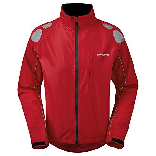 Ettore Chaqueta De Ciclismo Impermeable Y Transpirable De Alta Visibilidad En Para Hombre - Rojo - Night Eagle II - S