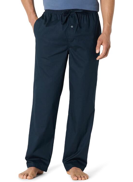 Amazon Essentials Hombre Pantalón de Pijama Tejido de Corte Recto con Bolsillos