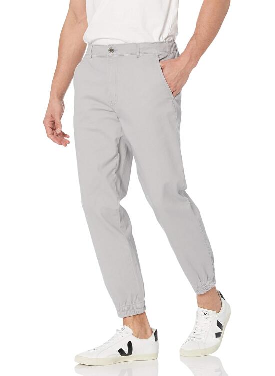 Amazon Essentials Pantalones Chinos Estilo Chándal de Corte Recto Hombre