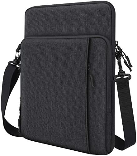 Dadanism 13,3" Bolsa Protectora para Tableta con Bandolera para iPad Pro 13" M4 2024,iPad Air 13" 2024,iPad Pro 12,9" M2 6ª/5ª/4ª/3ª/2ª/1ª Gen, Galaxy Tab S10+ Plus/S9 FE+/S9+ Plus 12,4", Negro + Gris