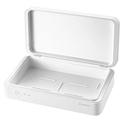 LEDVANCE Caja de desinfección UV-C, potencia UV-C completa para combatir virus y bacterias, unidad móvil para desinfectar artículos de uso diario, 21.9 cm x 12.6 cm x 6.3 cm