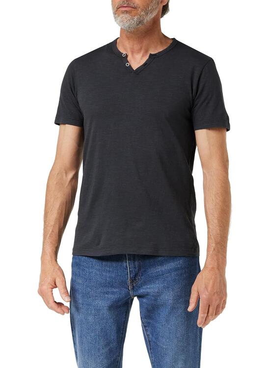 Jack & Jones T-Shirt Melange Split Neck T-Shirt