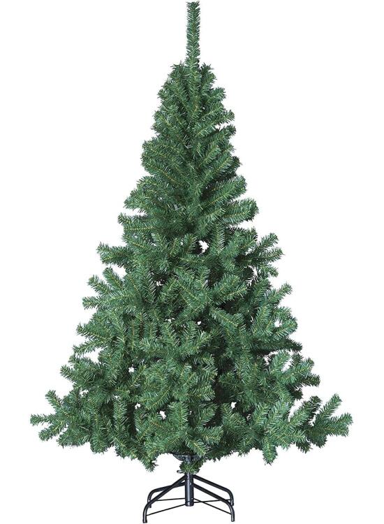 TIENDA EURASIA® Árbol de Navidad - Árboles de Navidad Artificiales - Soporte de Pie Plastico - Medidas 90-210 cm - Colores Verde y Blanco - Fácil Montaje - Embalaje en Caja (Verde, 150CM)