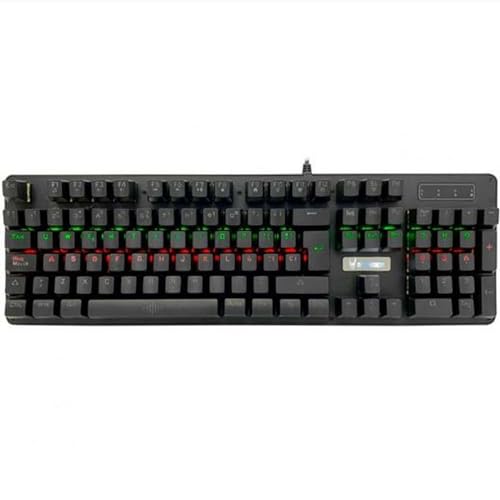 Woxter Stinger RX 900 K - Teclado mecánico con iluminación LED (Estructura Ligera en ABS, Micro Switch de Alta sensibilidad, Vida útil de más de 5000 Millones de pulsaciones), Color Negro