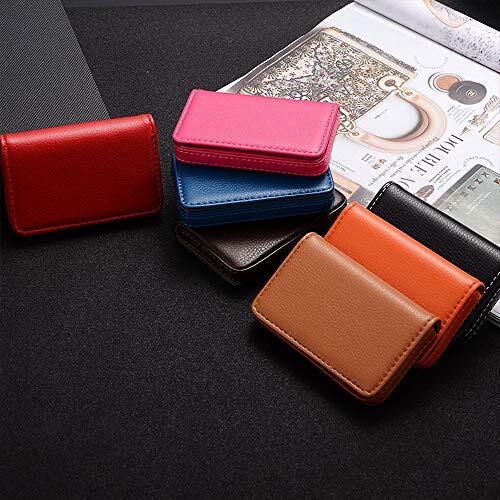 Tarjetero para tarjetas de visita, 1 funda de piel sintética para tarjetas de identificación, regalo para amigos, hombres y mujeres, albaricoque, 102mmx65mmx18mm, Elegante
