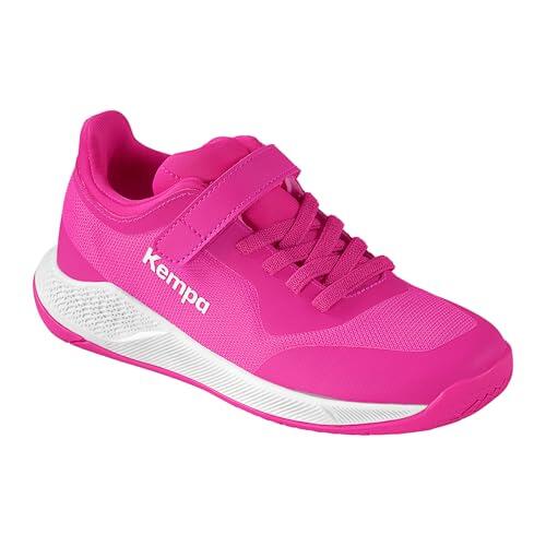 Kempa Zapatillas de Balonmano para niñas Kourtfly: Zapatillas de Interior con Suela Michelin: Agarre, Estabilidad y Comodidad óptimos con Cierre de Velcro