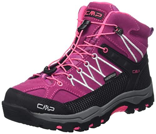 CMP Kids Rigel Mid Trekking Shoes Wp, Zapatos de trekking Unisex niños, Mora Rosa flúor, 38 EU