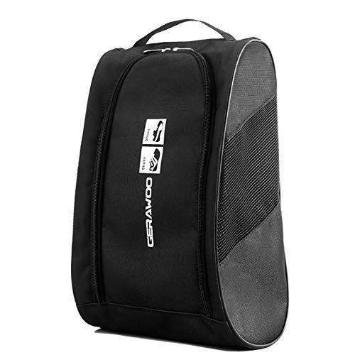 Bolsas para Zapatos de Golf y Fútbol, Bolsa Botas para Guardar Zapatos de Viaje y Zapatillas, Shoe Bag para Niño o Adulto - Negro