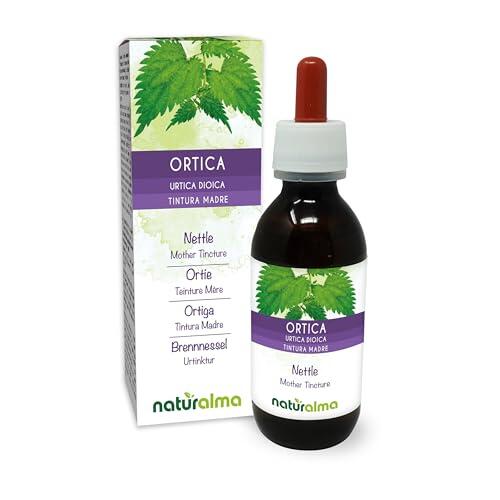 Ortiga (Urtica dioica) hojas y raíces Tintura Madre sin alcohol Naturalma - Extracto líquido gotas 120 ml - Complemento alimenticio - Vegano