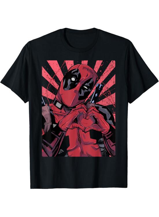 Marvel Deadpool Heart Hands Camiseta