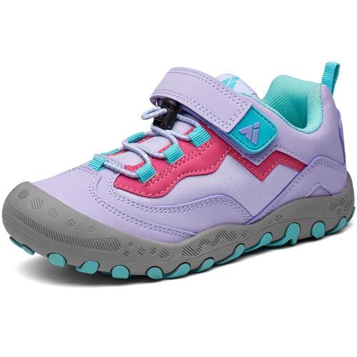 Mishansha Unisex Zapatos de Senderismo Niños Zpatillas para Correr Antideslizante Transpirable Niñas Calzado Deportivo, Lavanda 31 EU