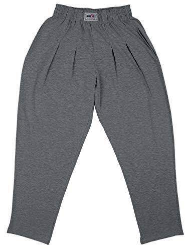 Pantalones Holgados para los Hombres Gimnasio de musculación de algodón y Spandex Gris Oscuro XL
