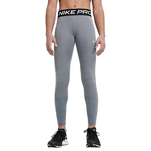 NIKE Np Tght, Leggings Niñas, Carbon Heather/(white), 12 Años