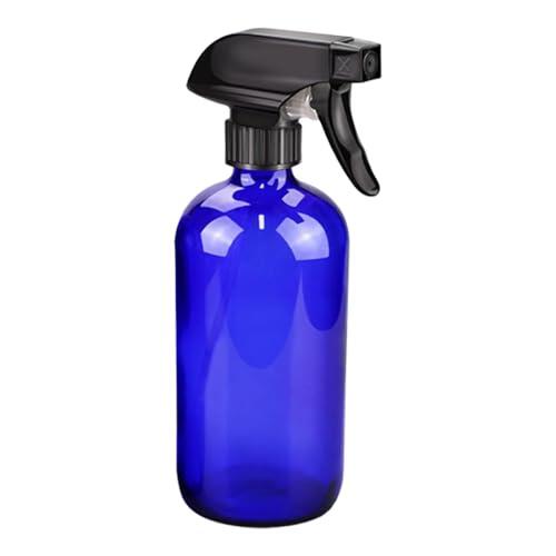 VASANA 1 botella vacía de 500 ml de cristal recargable con pulverizador negro para aceites esenciales y productos de limpieza caseros para aromaterapia., Blue (Azul) - YPK21594BLUE
