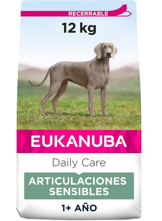 EUKANUBA Daily Care Alimento seco para perros adultos con articulaciones sensibles que sufren molestias articulares, 12 kg