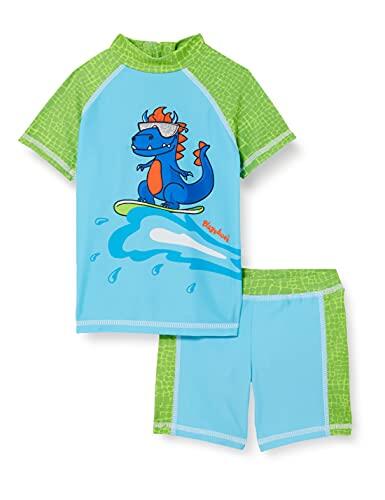 Playshoes Set de baño con protección UV Traje Dos Piezas, Dinosaurio, 86-92 Unisex niños