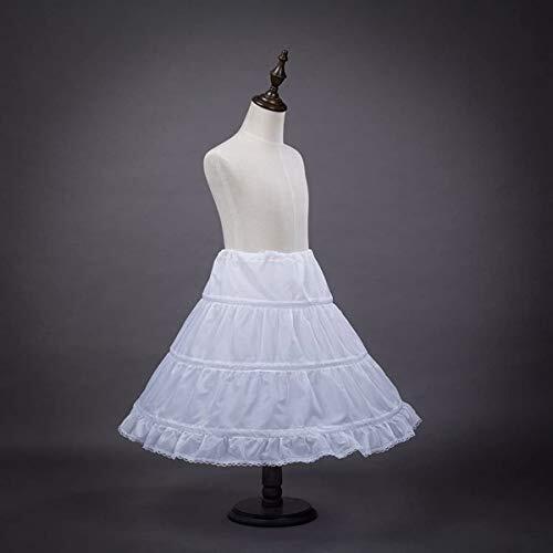 Enagua para Niñas,3 Aros Crinolina Faldas Enaguas Crinolina Pantalón para Niños Falda de Tutú para Enagua Vestido de Novia para Dama Honor Fiesta de Bodas de 3 a 15 Años