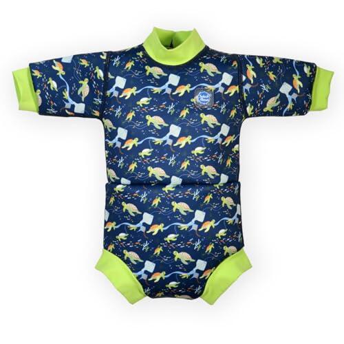 Splash About Happy Nappy - Traje de baño para bebés y niños pequeños con pañal Integrado, Marea de Tortuga, 3-9 Meses