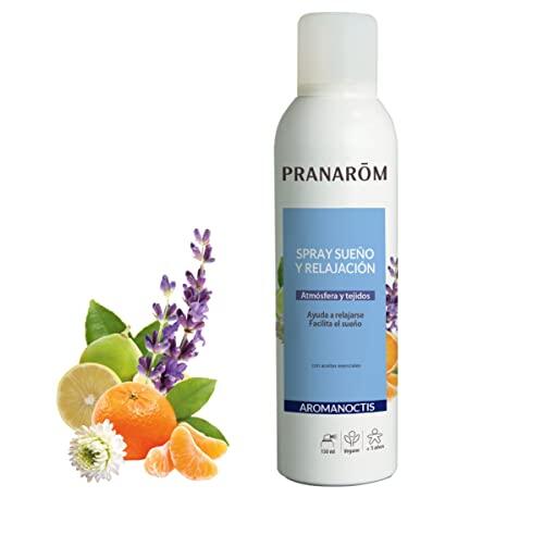 PRANAROM Aromanoctis Spray Sueño y Relajación Atmósfera y Tejidos Bio, Aceites Esenciales de Lavanda, Manzanilla Romana, Ayuda a Relajarse, facilita el sueño, Sinergia de aceites Esenciales, 150 ml