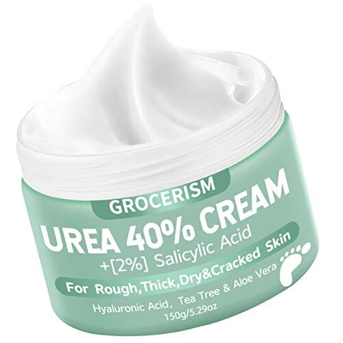 Crema Urea 40% más un 2% de ácido Salicílico 150g || Para Pies y Crema de Manos con ácido Hialurónico, árbol de té y Aloe Vera para Humectar, Eliminar Callos y Suavi