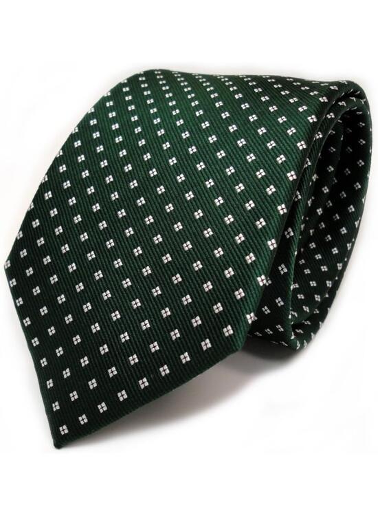 TigerTie Corbata de seda de diseñador en lunares – Ancho de la corbata 8 cm